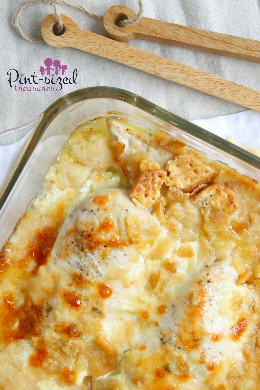 Baking the easy chicken casserole