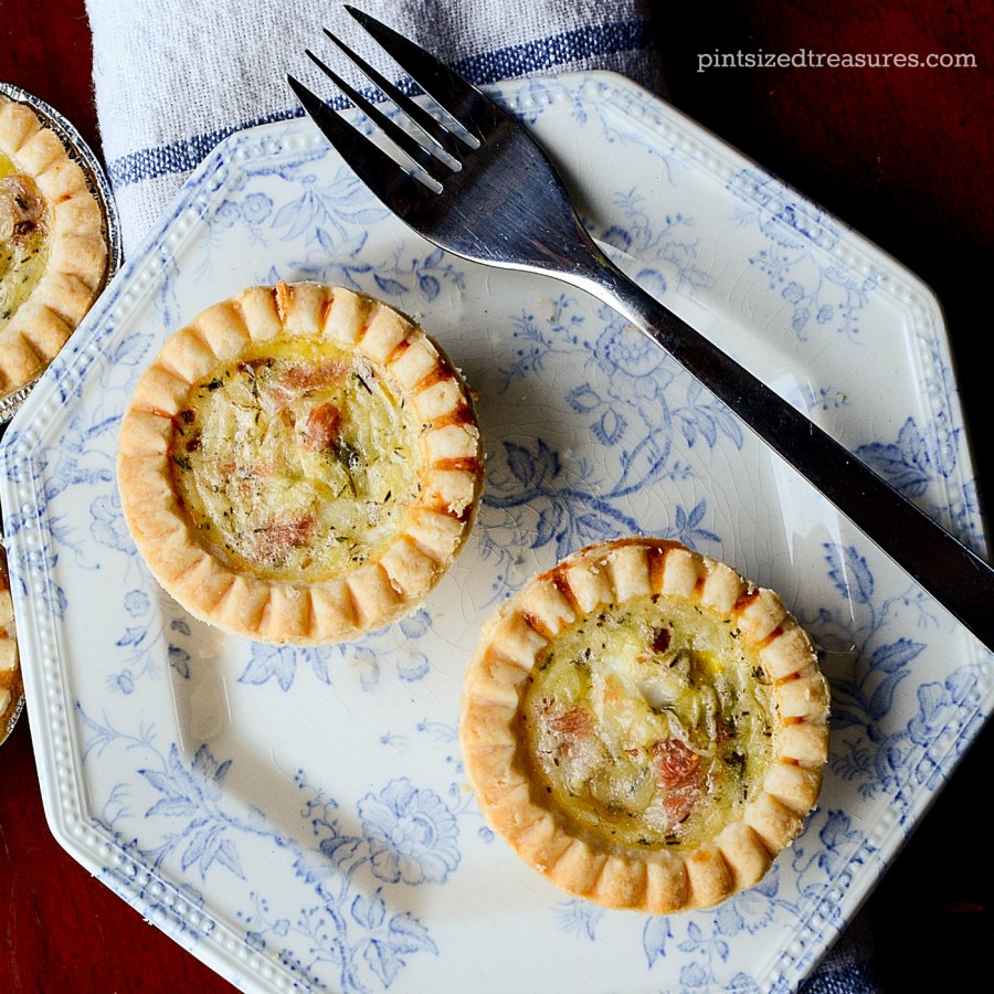 mini quiche with ham and havarti cheese