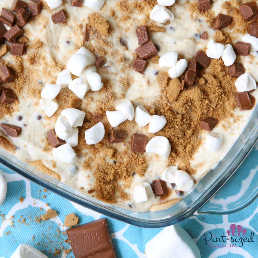 Calling all s'mores fans! Dig into these frozen yogurt s'mores bars for a super-fun twist on traditional s'mores that will be a crowd-pleaser!