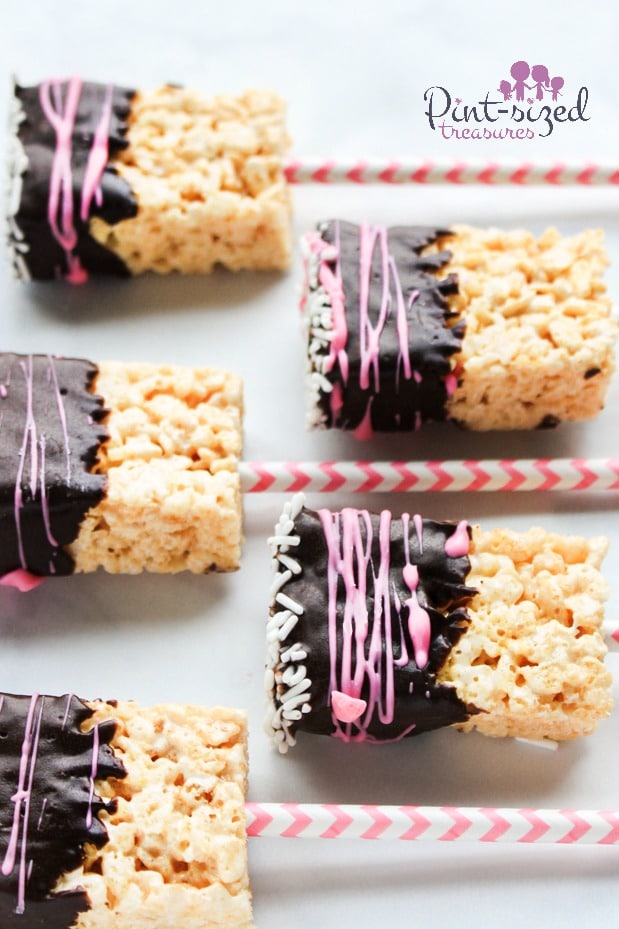 valentine's day rice krispie treat pops recipe