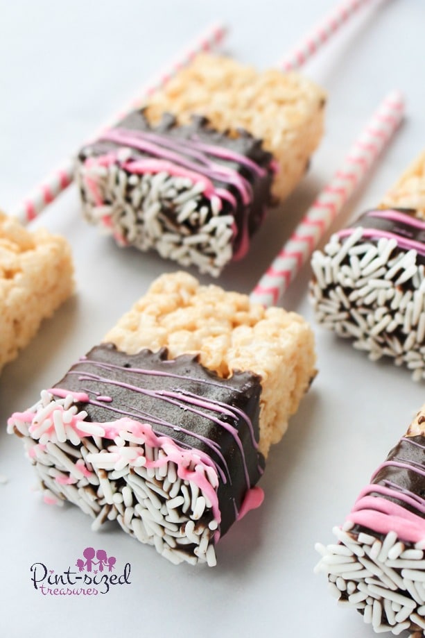 valentine's day rice kirstie treat pops