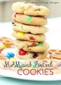M and M Pretzel Cookies