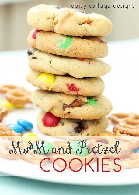 M and M Pretzel Cookies