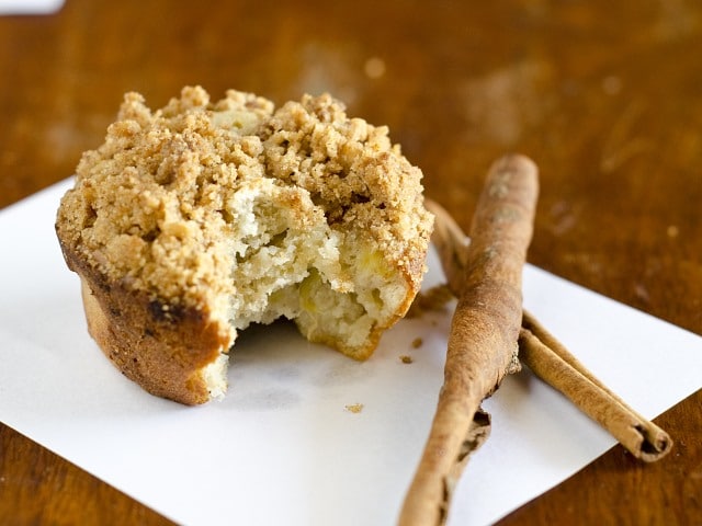 Banana-cardamom muffins
