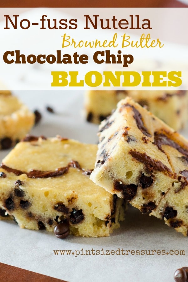 nutella blondies