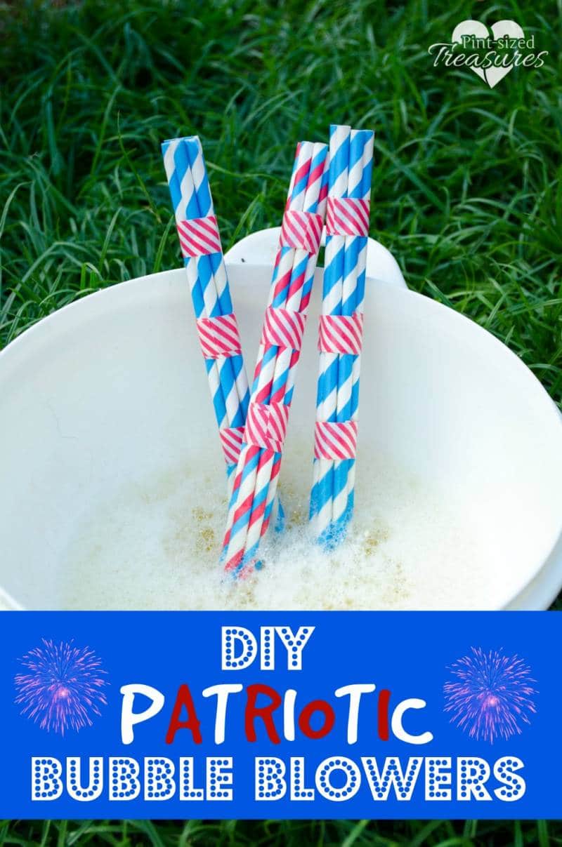 bubble blowers sitting in homemade bubble solution