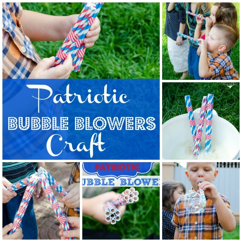 collage of patriotic crafts