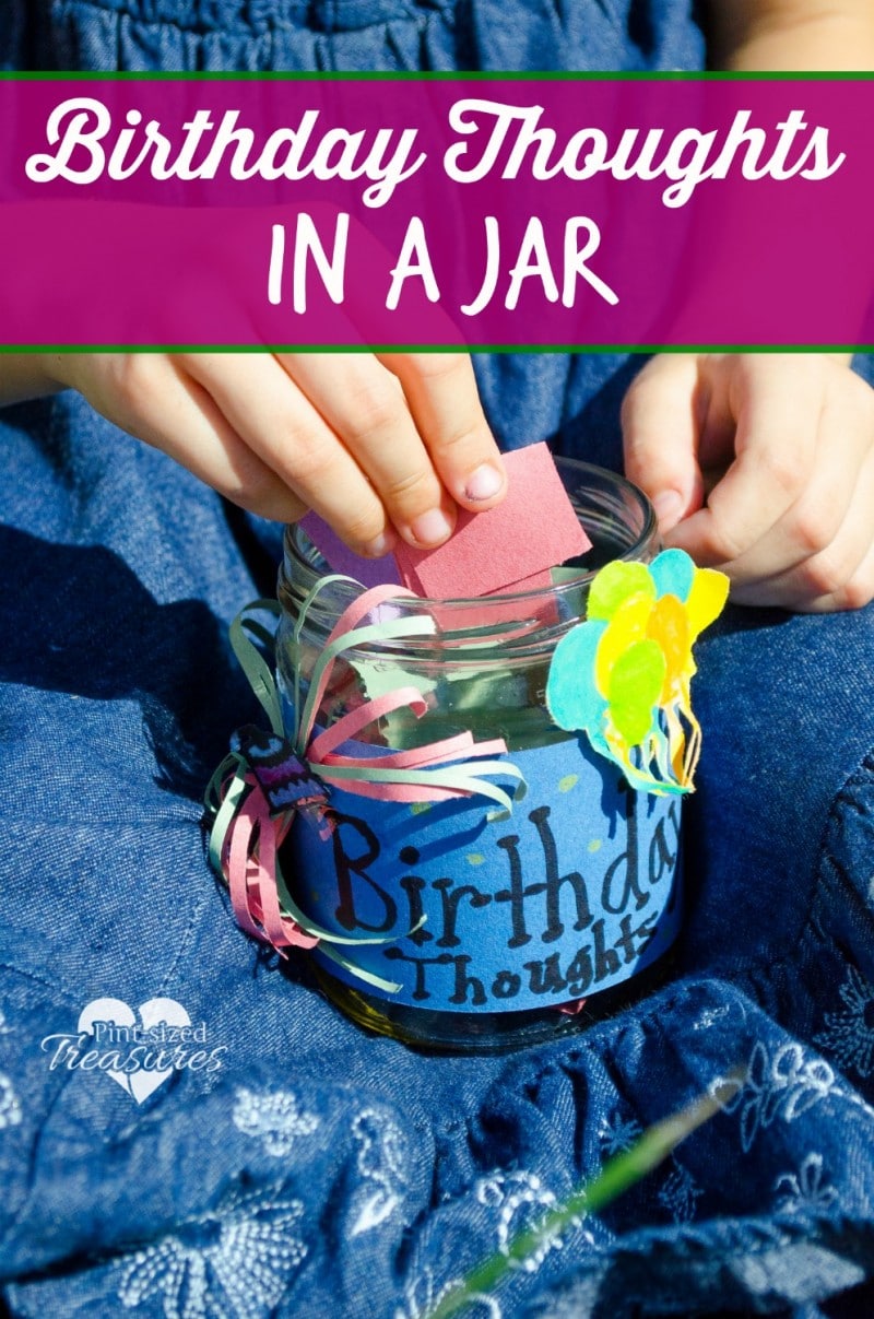 birthday thoughts in a jar