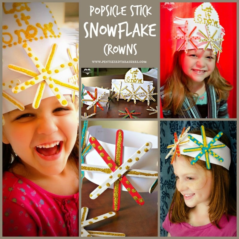 Popsicle sticksnowflake craft