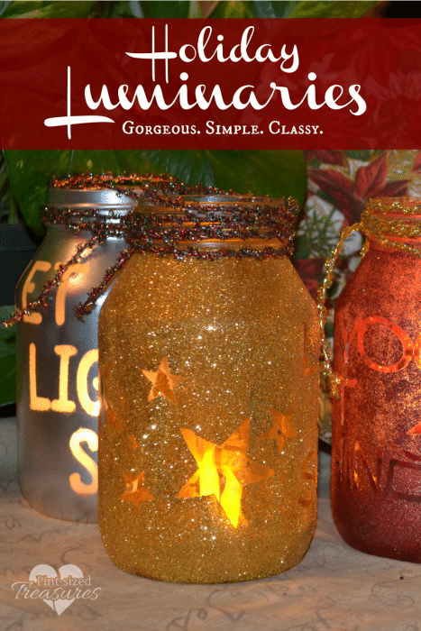 diy holiday luminaries