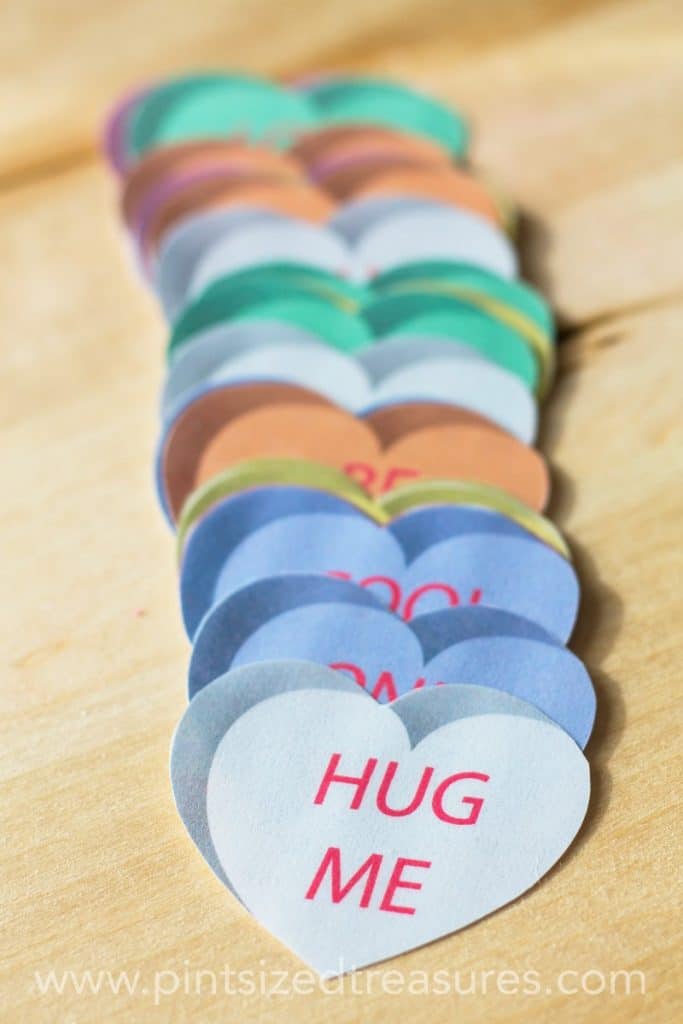 conversation heart memory game printable
