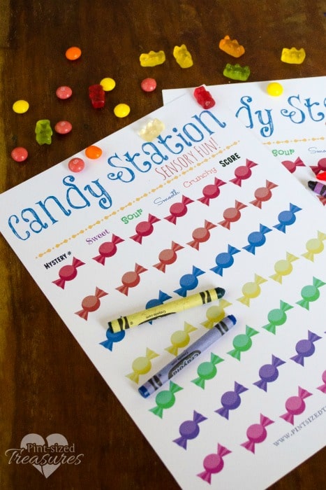 diy candy sensory learning station