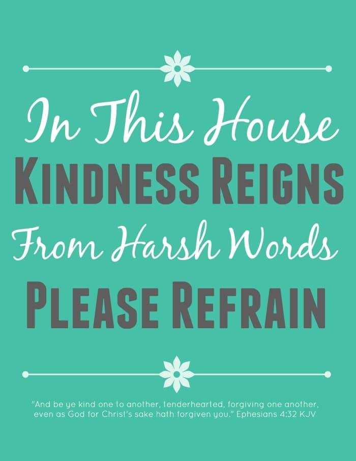 words not allowed in our home