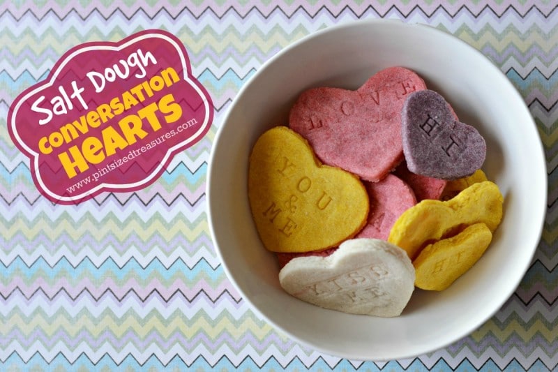 easy salt dough conversation hearts