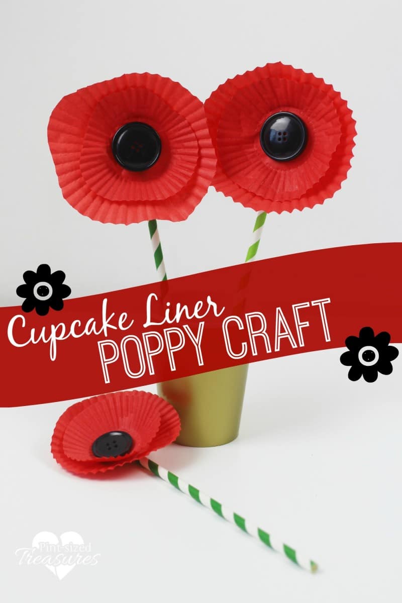 cupcake liner poppy craft