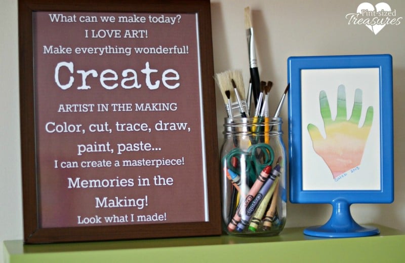 fun rainbow handprint silhouette art