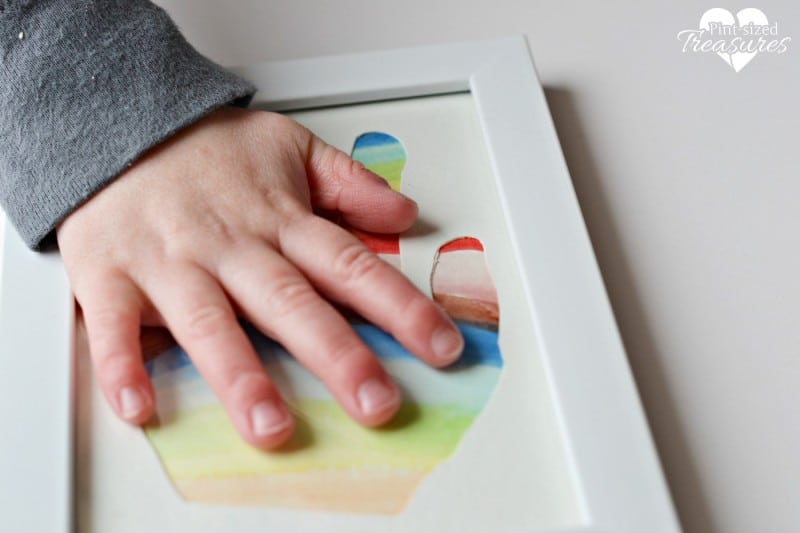 rainbow handprint silhouette craft