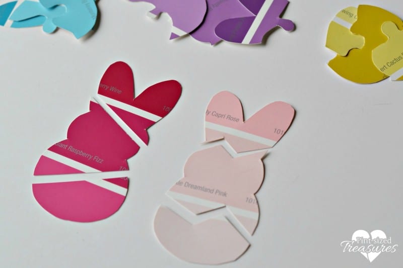 Peeps Paint chip craft