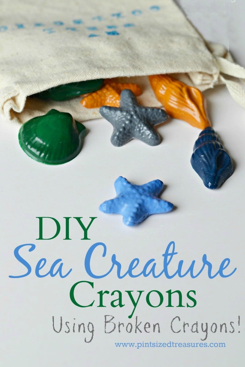 homemade sea creature crayons
