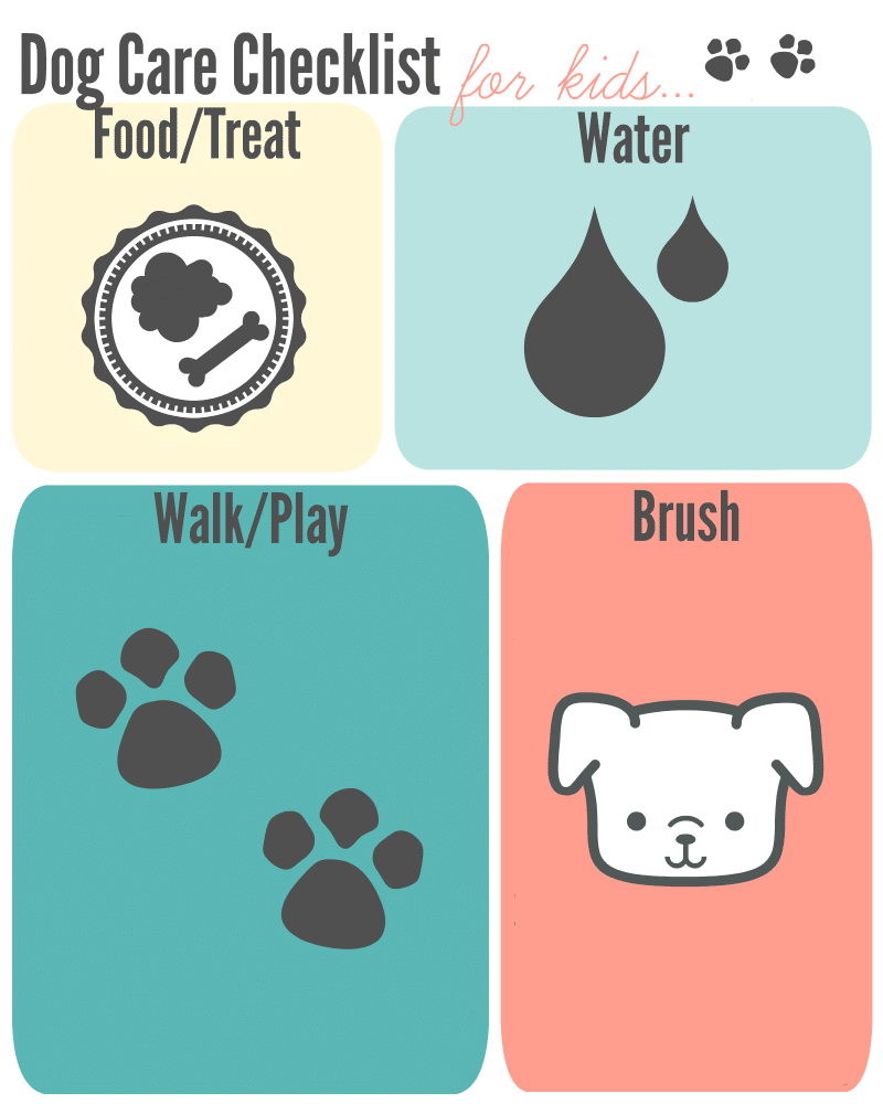 checklist for kids to care for pets