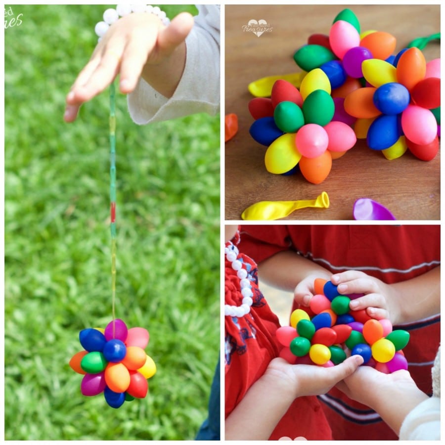 kids playing water ballon sensory balls