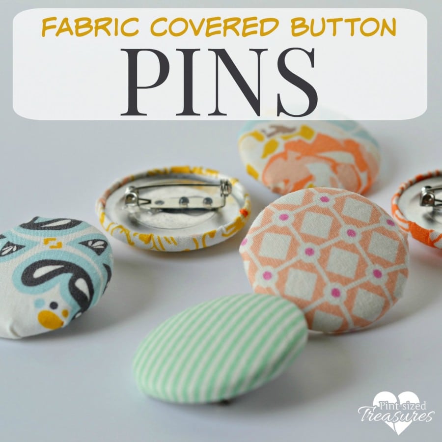 fabric button pins craft