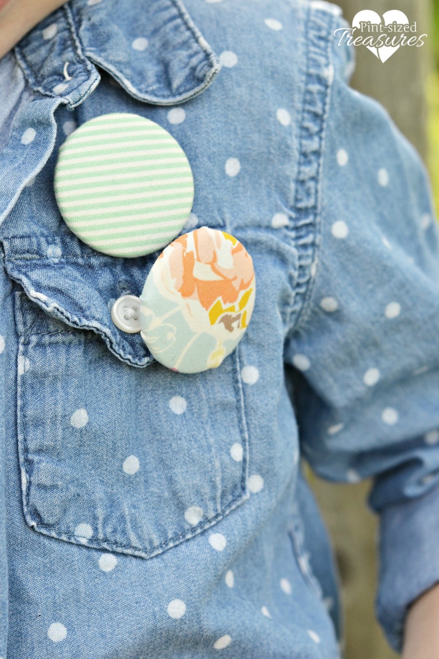 fabric covered button pins