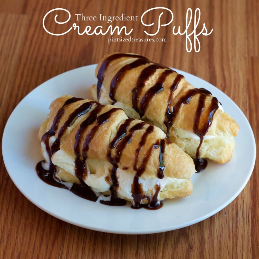 easy three ingredient cream puffs