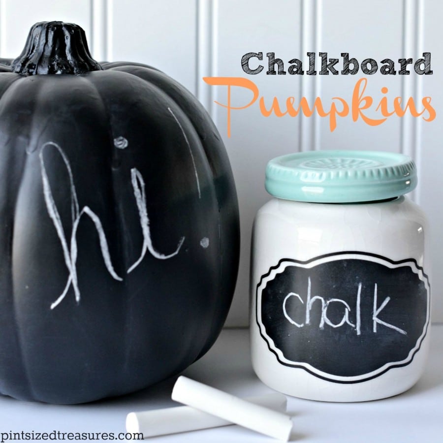 diy chalkboard pumpkins craft