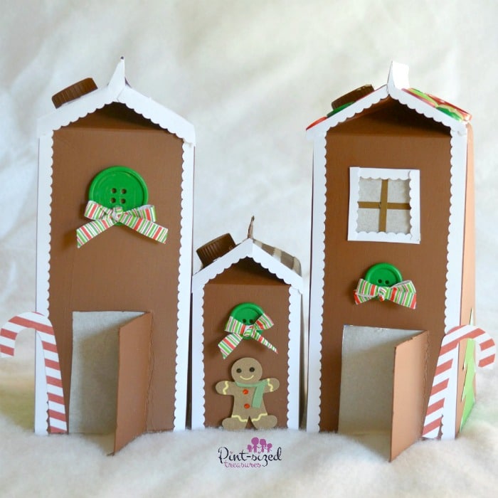 Adorable gingerbread houses that are made out of paper!