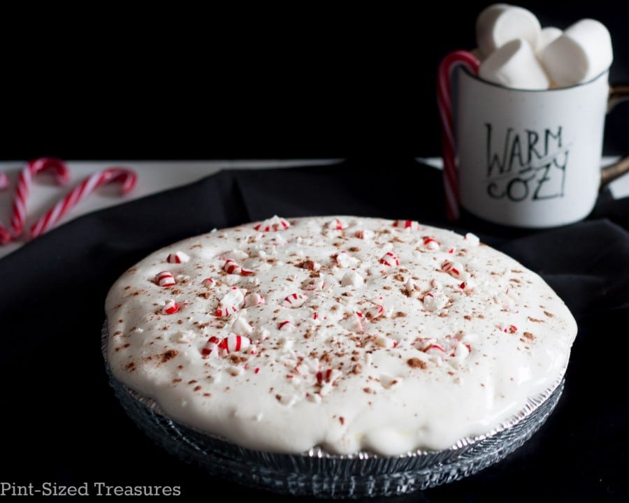peppermint hot chocolate pie
