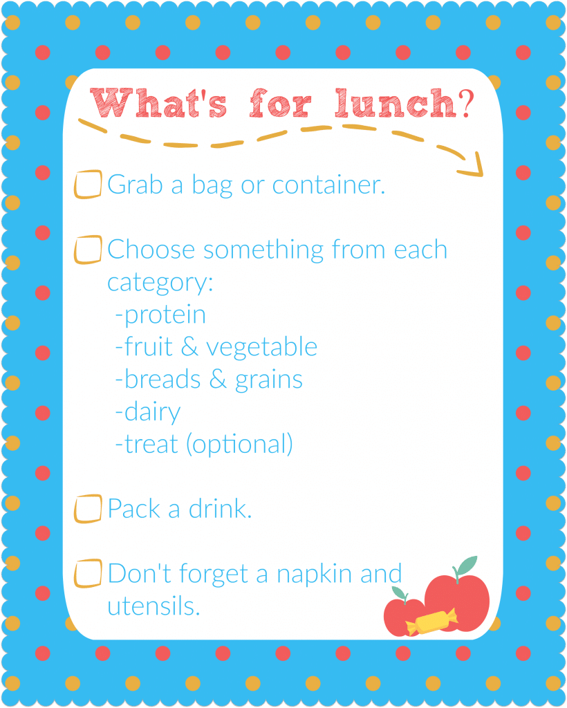 lunch printable