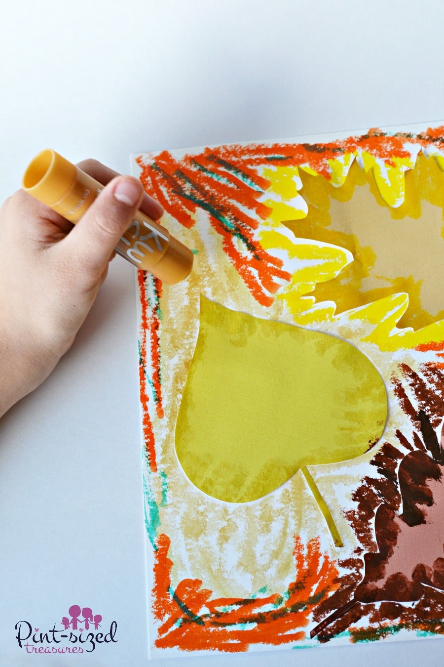 leaf silhouette paintings