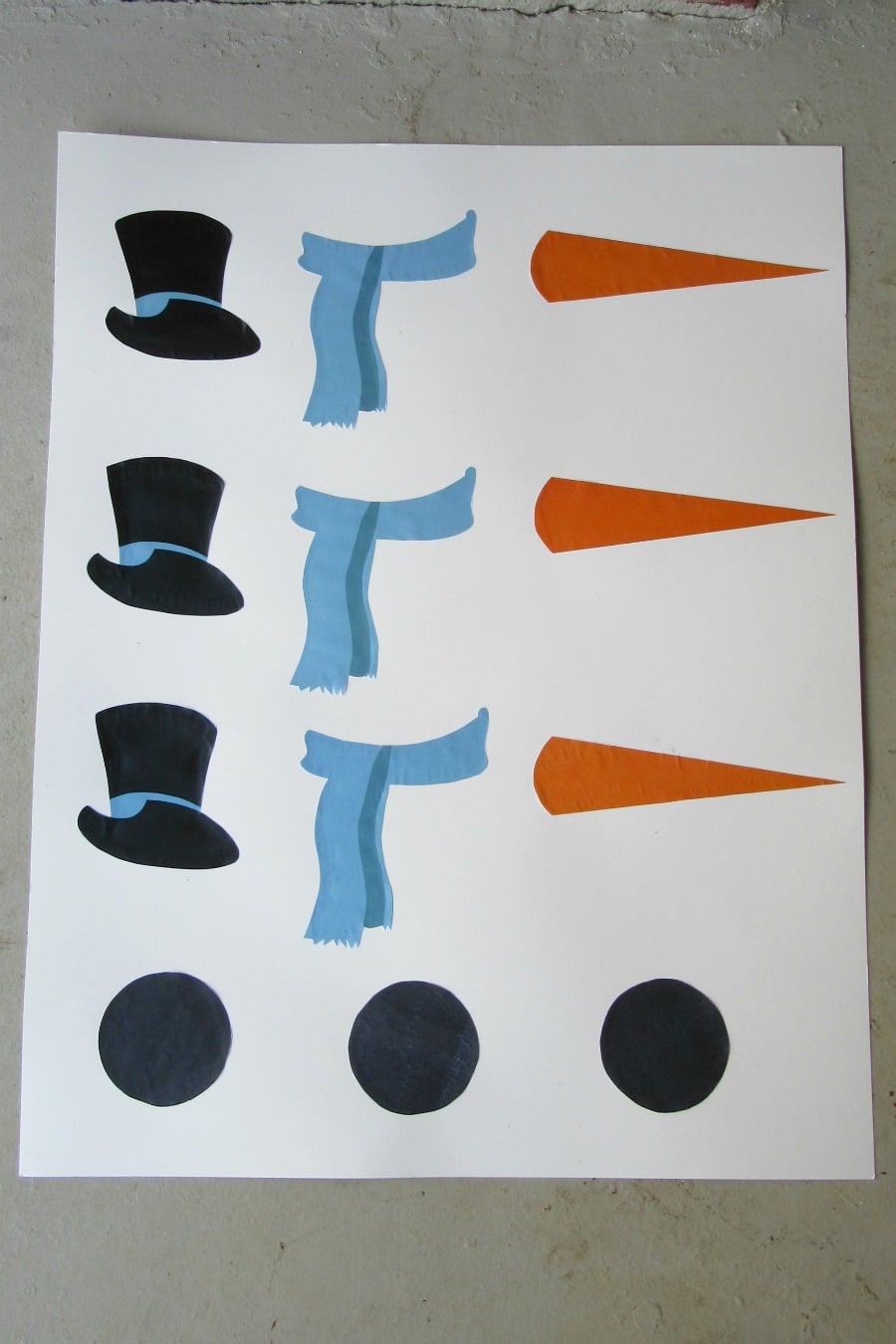 printable snowman twister game