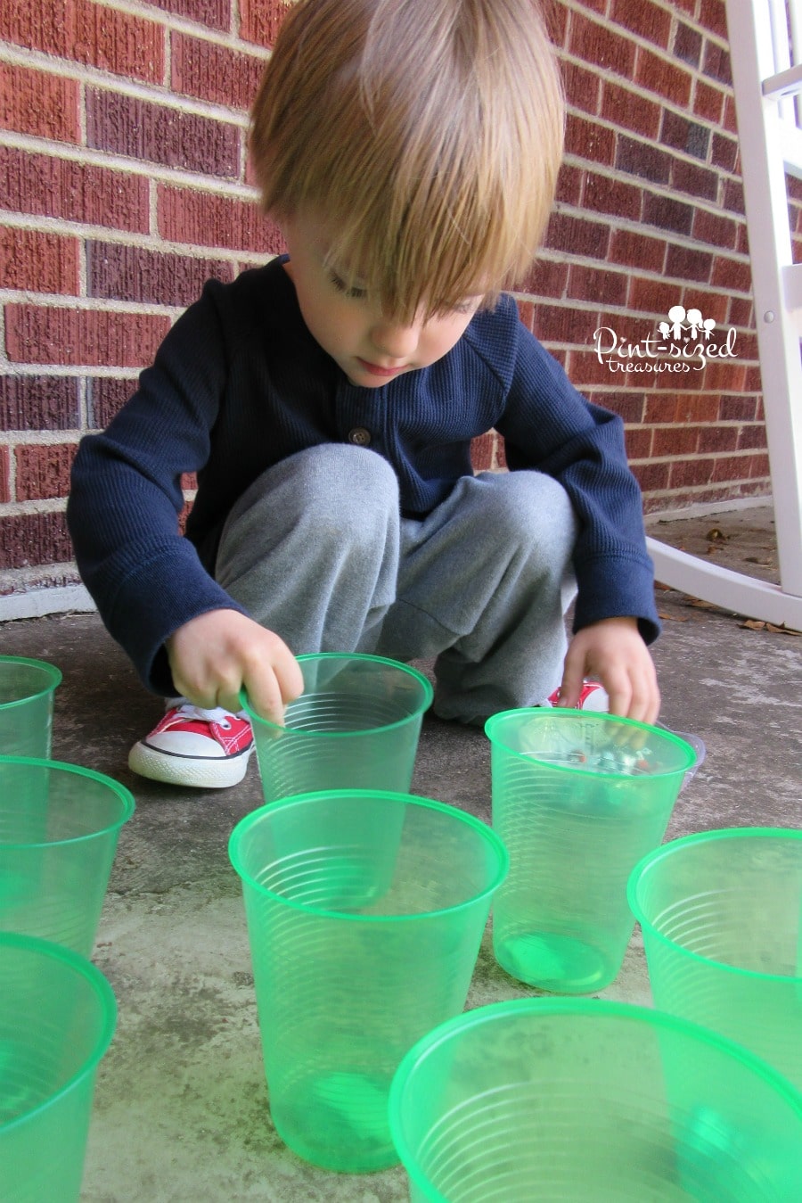 Christmas tree toss game for preschoolers