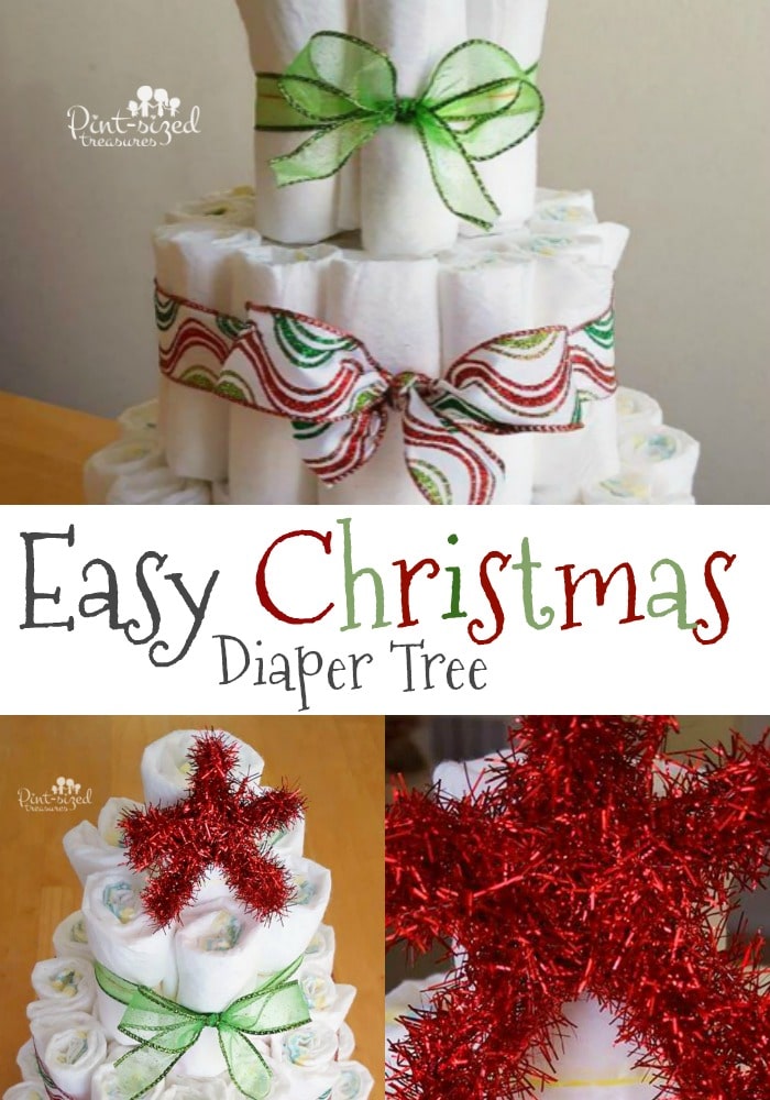 easy diy diaper tree