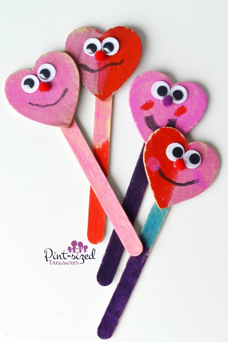 valentines day craft stick puppets