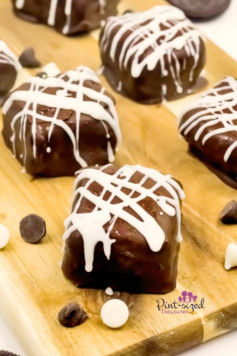 frozen cookies and cream cheesecake bites