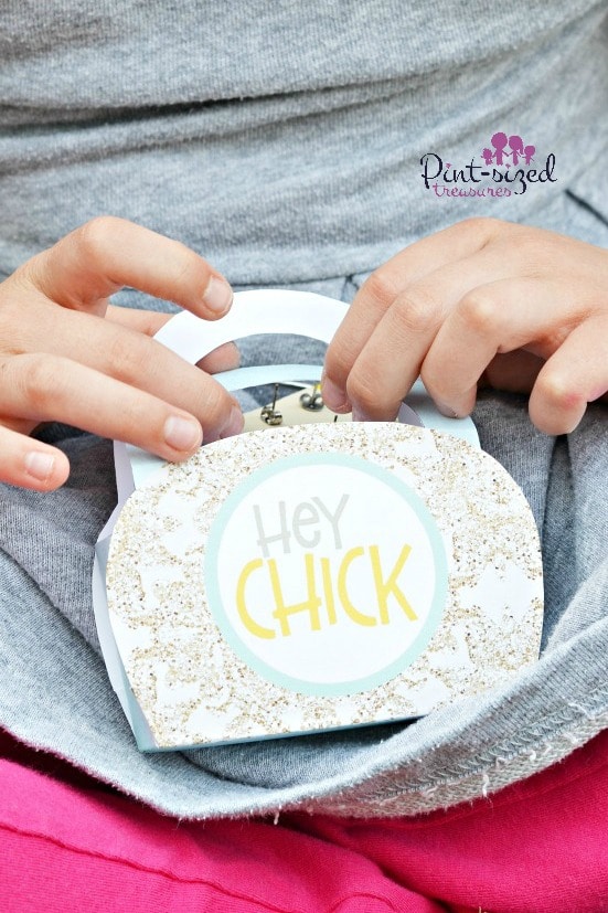hey chick printable purse for kids
