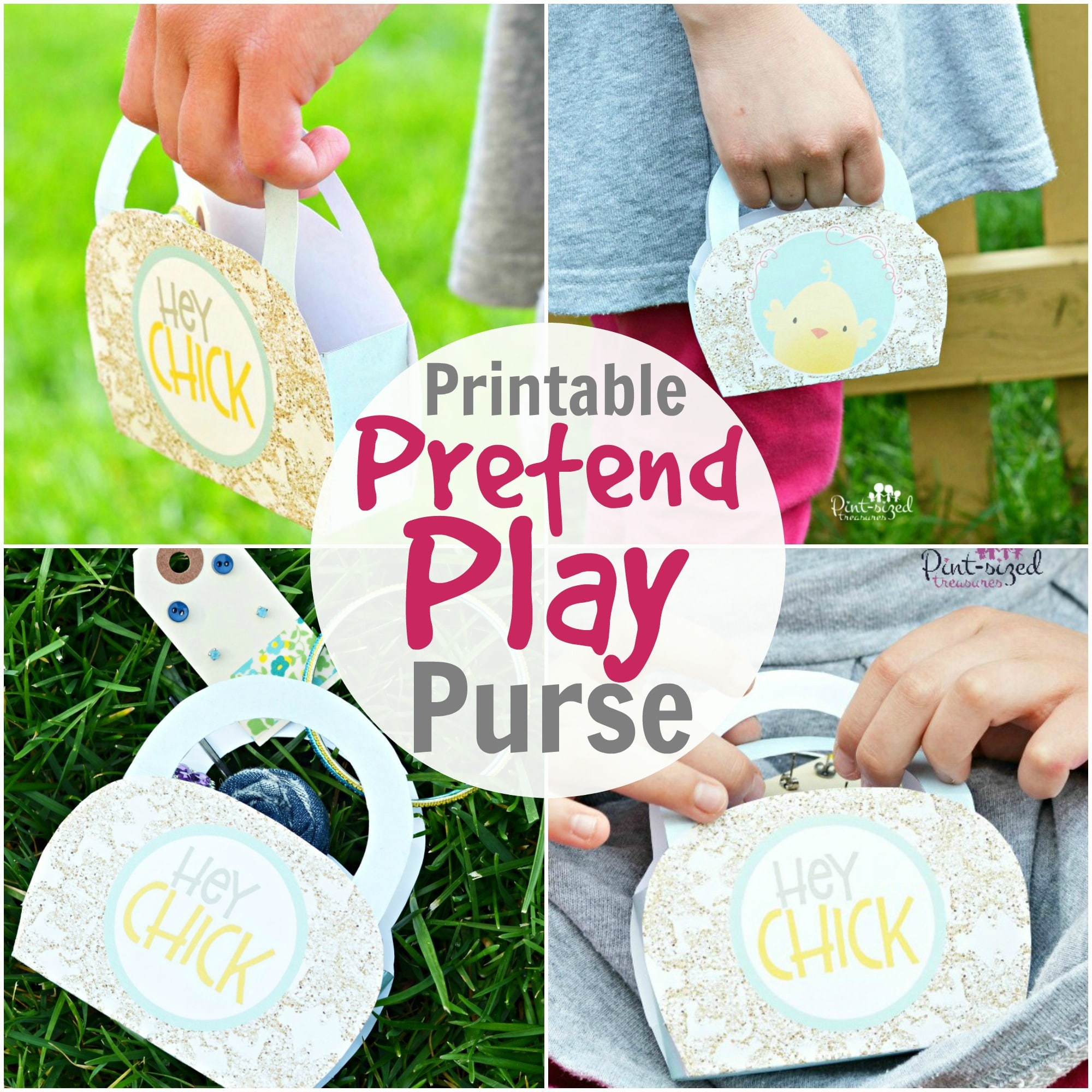 hey chic printable purse