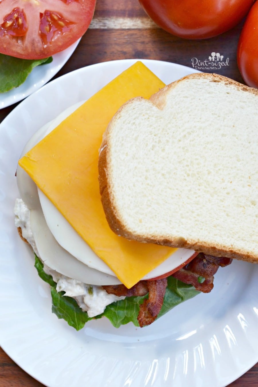 tuna cheesy BLT sandwich