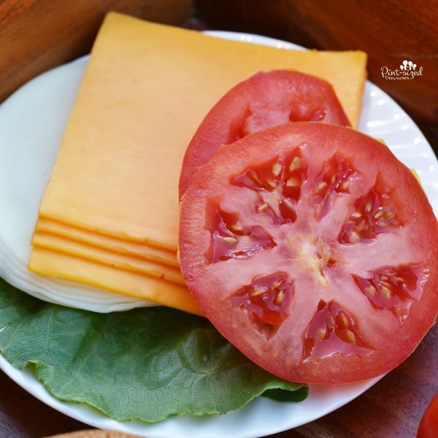 cheesy tuna BLT sandwich