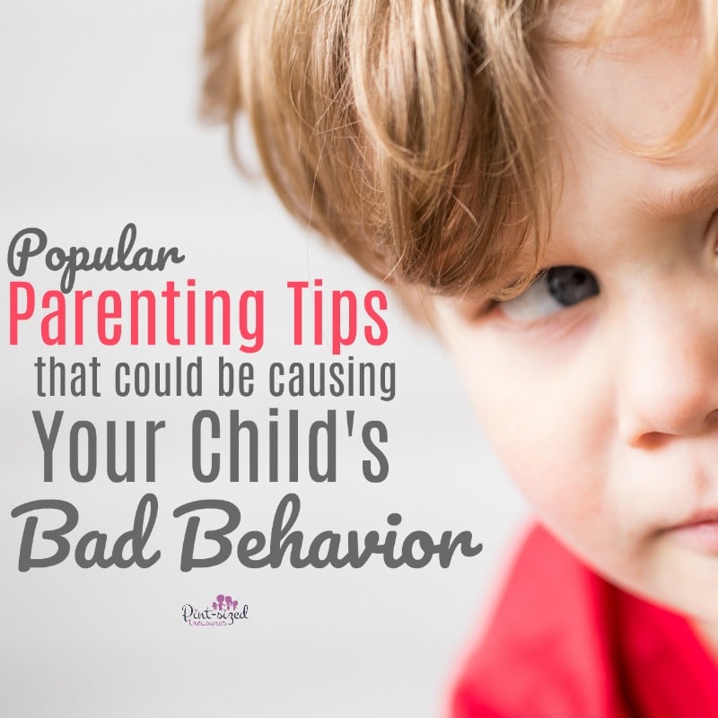 parenting tips that cause bad behavior in your child