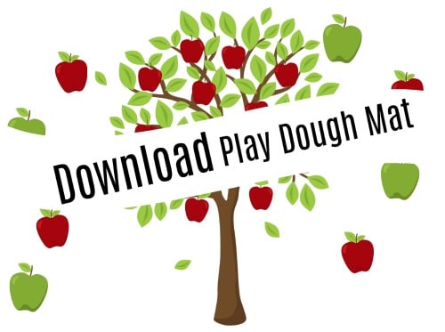 apple pie play dough mat
