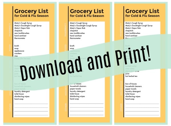 printable grocery list for moms