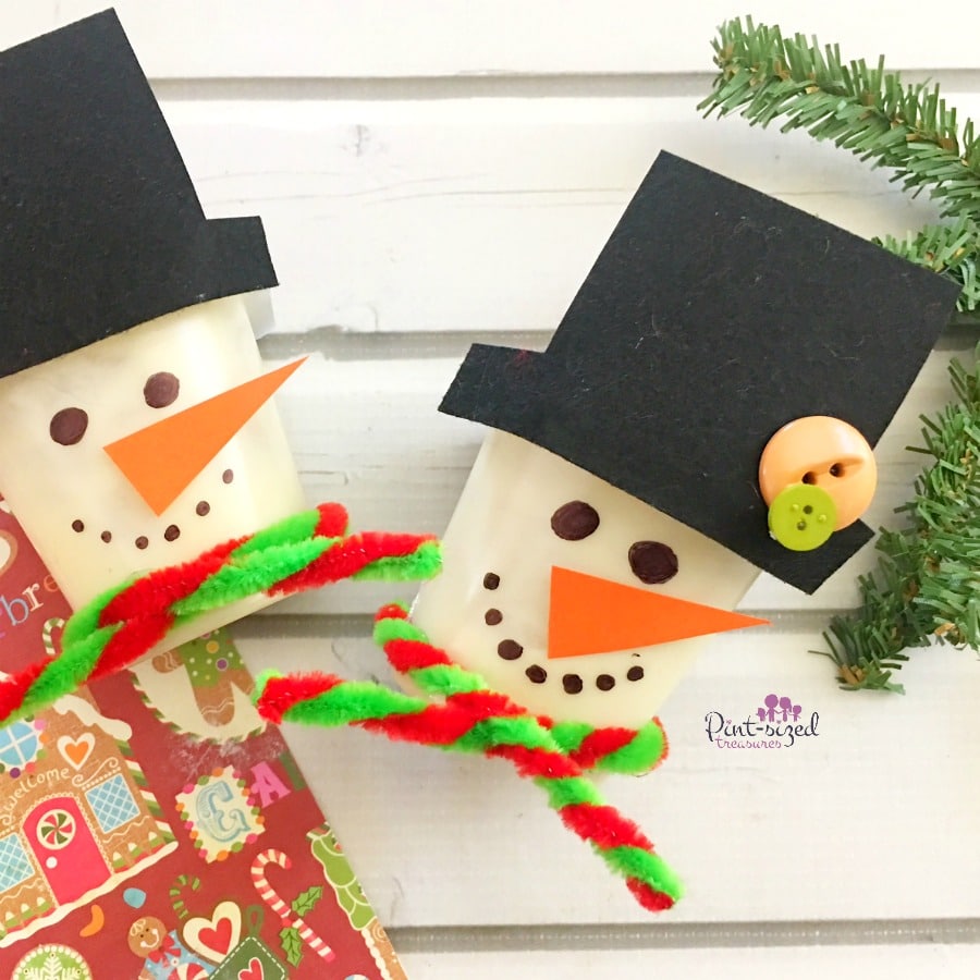 snowman pudding cups that kids love