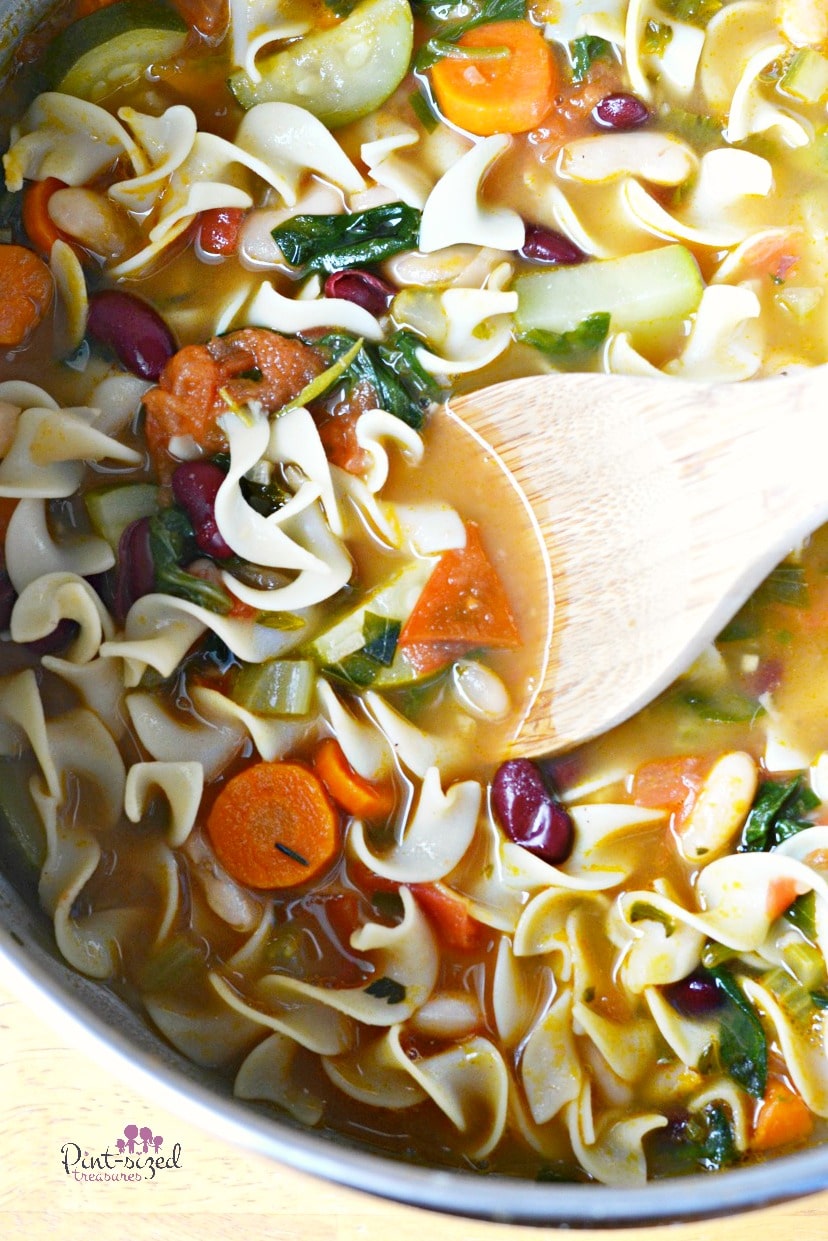 simple hearty vegetable minestrone soup recipe that comforts the soul