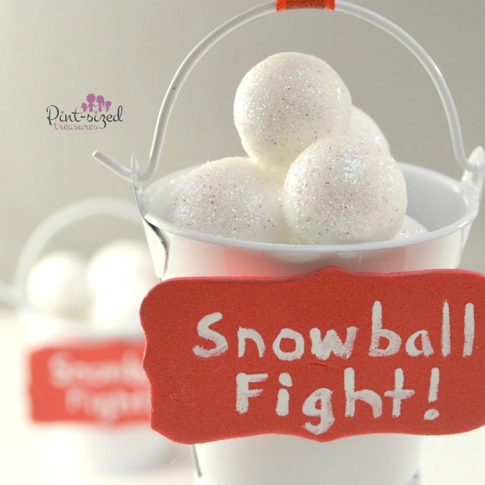 diy snowball fight Christmas ornaments