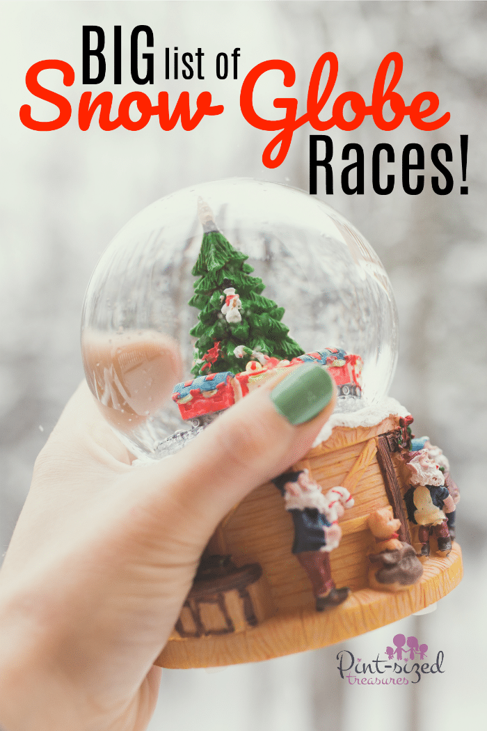 Enjoy your favorite snow globe in a NEW way --try Snow Globe races! Print out this cute and simple set of Snow Globe races to get started on a simple, family Christmas game that's great for many ages!