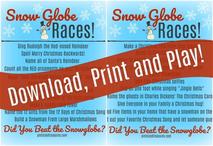 snow globe races